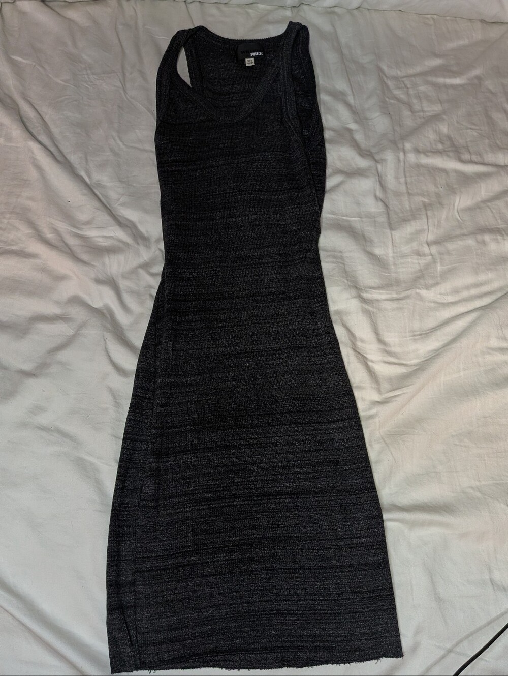 Wilfred charcoal ribbed knit crew top